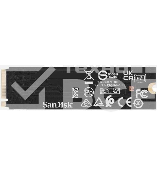 Накопитель SSD 1Tb WD черный SN7100, M.2 2280, PCI-E 3x4, R/W - 7250/6900 Mb/s 3D-NAND TLC