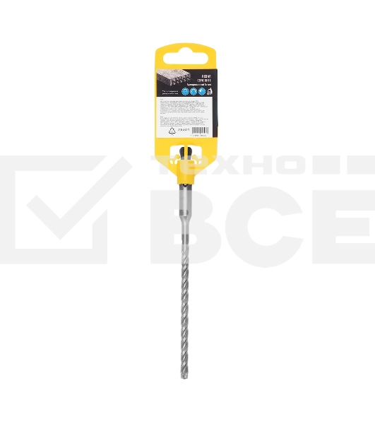 Бур по бетону Denzel цельная крестовая пластина, 6x165 мм, SDS PLUS