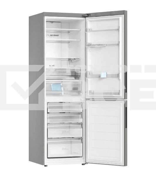 Холодильник Haier C2F619CFU1 серебристый двухкамерный 256/108л морозилка снизу, No Frost