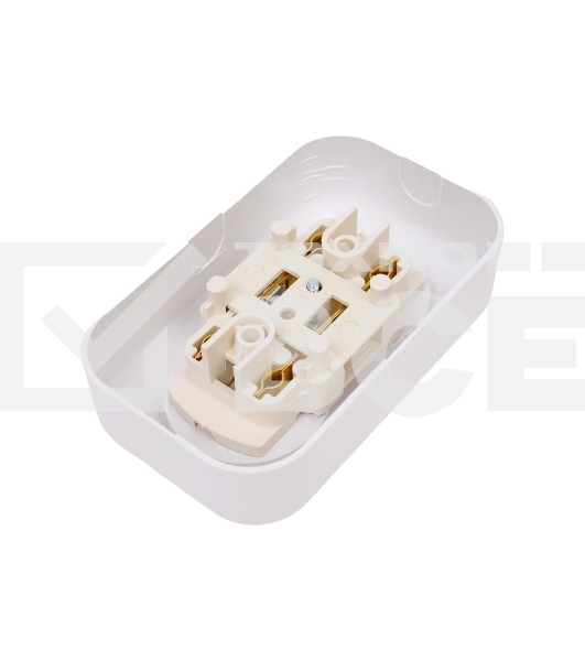 Розетка 2-м Кунцево ОП Валентина 10А IP20 РА10-382 бел. 5416