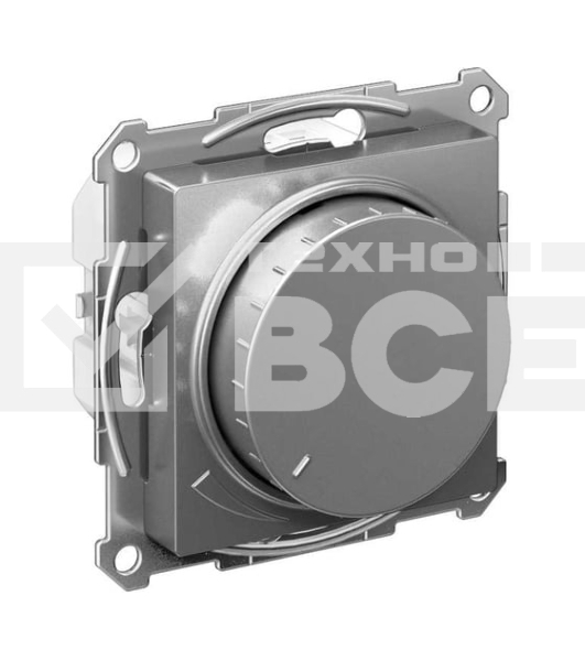 Светорегулятор (диммер) SE AtlasDesign повор-нажим, LED, RC, 400 Вт, мех. сталь