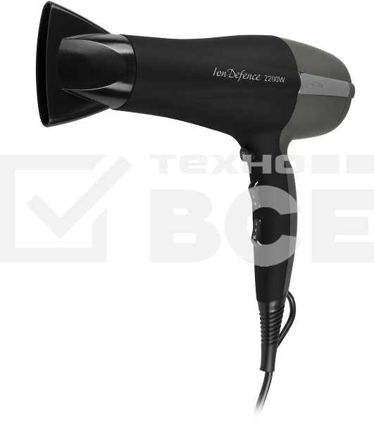 Фен Polaris PHD 2245Ti черный/серый, 2200 Вт, ионизация