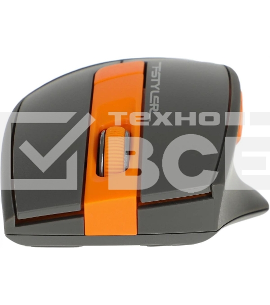 Мышь беспроводная A4Tech Fstyler FG30S серый/оранжевый, 2000 dpi, радиоканал, USB, кнопки - 6