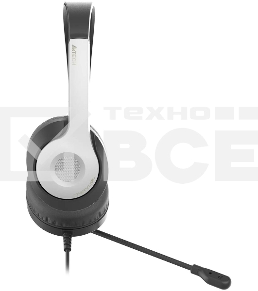 Гарнитура проводная с микрофоном A4Tech Fstyler FH100U белый/черный 2м