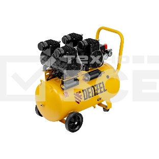 Компрессор безмасл. малошумный DLP -3000/50, 3 кВт, 2х1,5 кВт,50 л, 2850 об/мин,500 л/мин Denzel