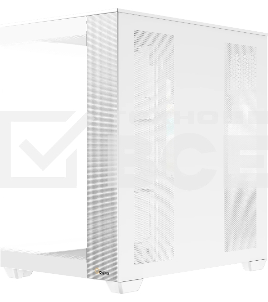 Корпус Ocypus Delta C74 ARGB White, Midi-Tower, белый, 2 x 120 мм