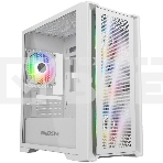 Компьютерный корпус Powercase ByteFlow Micro White, Tempered Glass, 4х 120mm ARGB fans, ARGB HUB, белый, mATX  (CAMBFW-A4), фото 1