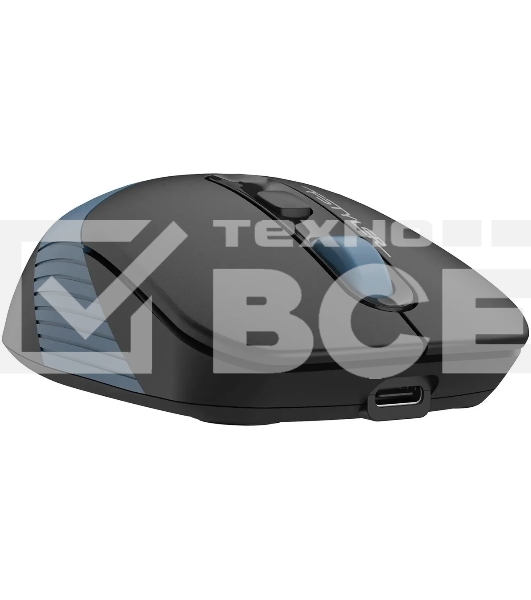 Мышь беспроводная A4Tech Fstyler FB10CS черный/синий, 2000 dpi, радиоканал, Bluetooth, USB, кнопки - 4