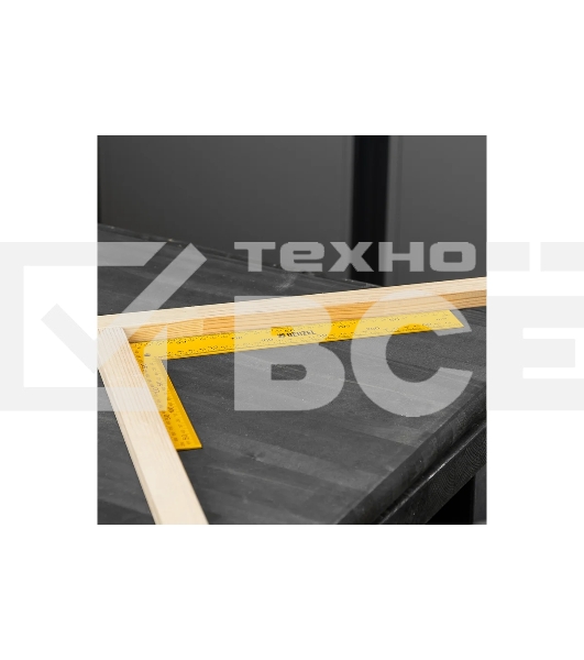 Угольник Denzel стальной, 200 мм х 300 мм, ультрафиолетовая печать (измерительная шкала)