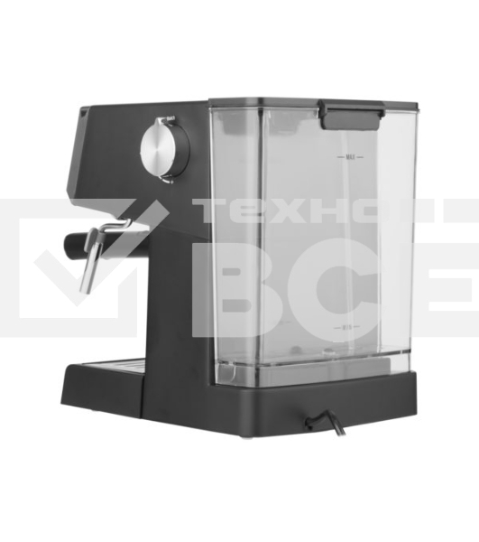 Кофеварка рожковая Centek CT-1167 черный/серебристый, исп. кофе - молотый, 1.6 л, 850 Вт, 20 бар.