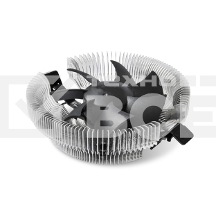 Кулер для процессора Crown CM-80 v2 серебристый/черный, 75 мм, алюминий, 2200 об/мин, 22 дБ, 3 pin, 65 Вт, 42 мм