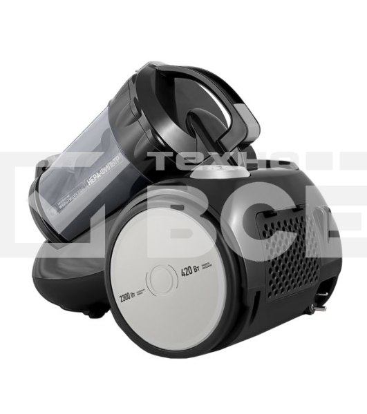 Пылесос Centek CT-2524 черный/серый, 420/2300 Вт, уборка сухая, пылесборник контейнер, 2 л