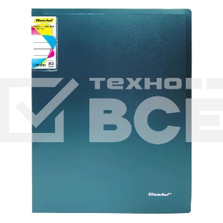 Папка с 80 прозр.вклад. Silwerhof Perlen 292981-75 A4 1мм карман зеленый металлик