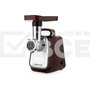 Мясорубка BRAYER 1601BK, 1300 Вт,реверс, насадки кеббе, колбасы, 2 диска, отсек для хранения, толкат