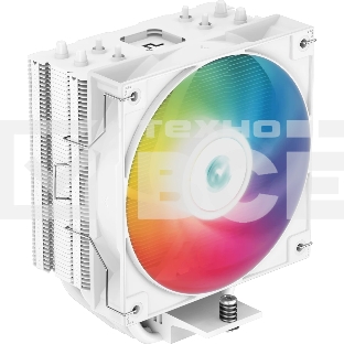 Кулер для процессора DEEPCOOL AG400 WH ARGB белый, 120 мм, алюминий/медь, 2000 об/мин, 31.6 дБ, 4 pin, 220 Вт, 150 мм
