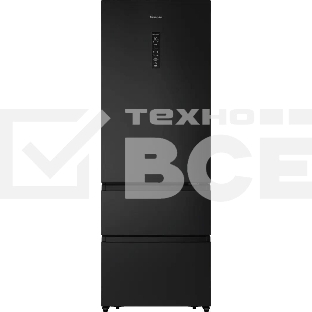 Холодильник Hisense RT641N4AF1 черный, двухкамерный, 366/169, морозилка снизу, Total No Frost