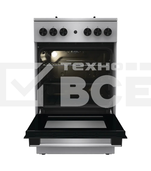 Плита газовая Gorenje GGI5A21XJ серебристый, конфорок 4 газовых, духовка 61 л, 50 см x 85 см x 59.4 см