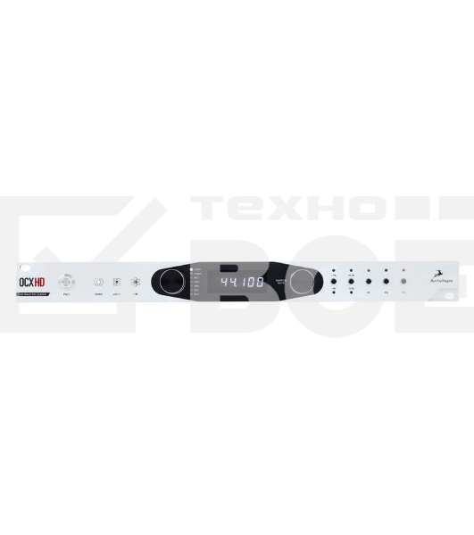 Аудиоинтерфейс Antelope Audio OCX HD тактовый генератор синхросигнала, 10 выходов Word Clock (до 768 кГц), 4 двыхода AES/EBU и 2 S/PDIF выхода 192кГц, 2 входа Word Clock, видеовход на коннекторах BNC