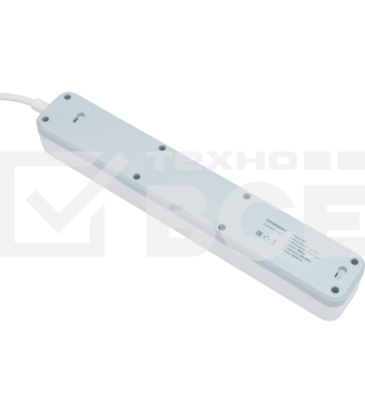Сетевой фильтр Гарнизон 2.0 Мультипорт EPS-4-U3-W-2, 4 р, 10А, 3xUSB, 2м, ур.защиты 2+, белый, пакет