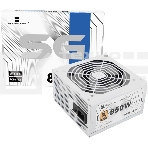Блок питания Thermalright, 850W 80+ Gold (ATX, 3.1, PCIe 5.1, Non-modular, 1x24(20+4)pin, 1xCPU 8(4+4)pin, 2xPCIe*2 8(6+2)pin, 5xSATA3, 1x12+4pin (12VHPWR PCIe 5.1 12+4pin 600mm), 3xMOLEX4pin, Active, 120x120мм, 150x140x86mm, APFC, white), фото 1