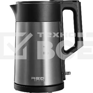 Чайник электрический Red Solution RK-M114 1.7л. 1500Вт черный/серый корпус: металл/пластик