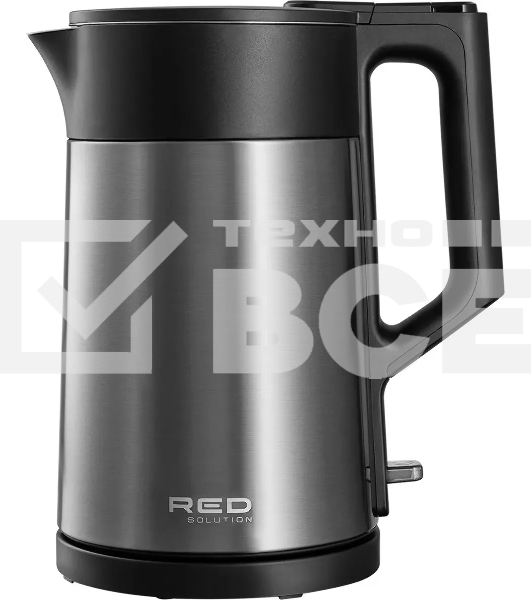 Чайник электрический Red Solution RK-M114 1.7л. 1500Вт черный/серый корпус: металл/пластик