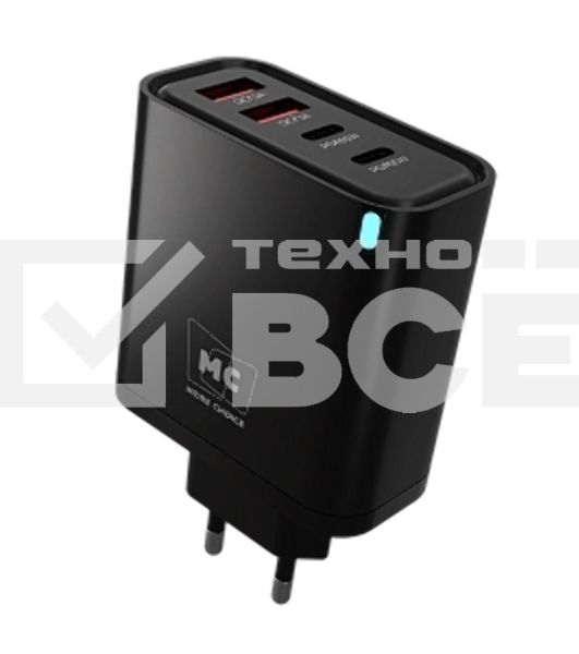 Сетевое зарядное устройство MORE CHOICE NC95 2USB+2Type-C 3.0A PD 65W, черный