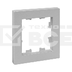 Рамка EKF 1-м Эпика пластик алюм., UP1-FPA-01, фото 1