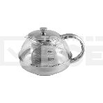 Чайник заварочный MALLONY Menta-600 из нержавеющей стали и жаропрочного стекла, 0,6 л, фото2