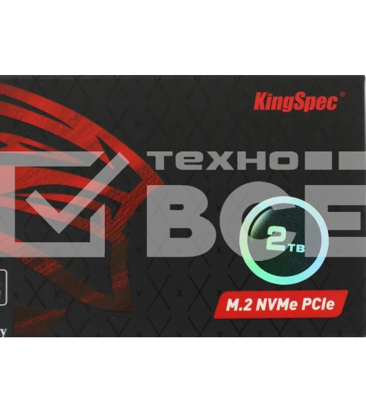 Накопитель SSD KingSpec NX-2TB, 2000GB, PCIe 3.0 x4, M.2 2280, NVMe, R/W 3400/3100