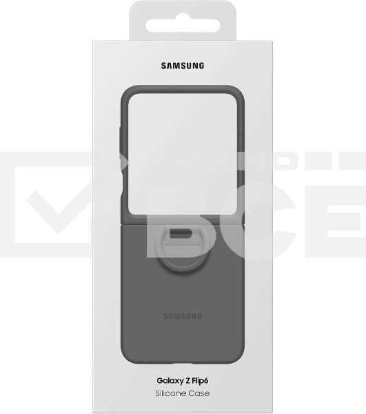 Чехол (клип-кейс) Samsung для Samsung Galaxy Z Flip6 Silicone Case Silicone Case Flip 6 (F741) серый (EF-PF741TJEGRU)