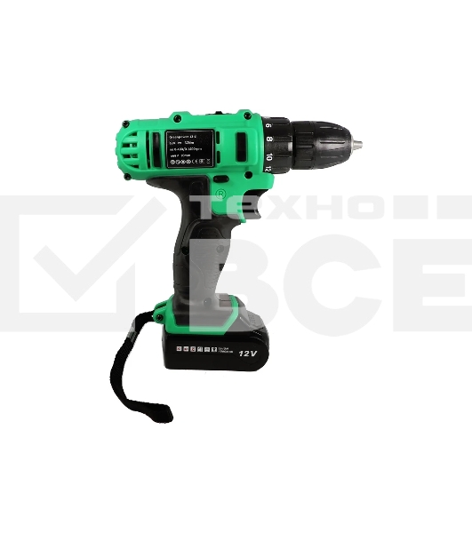 Дрель-шуруповерт Zitrek Greenpower 12-Li 063-4074, Аккумуляторная, 12В, 2 АКБ, Кейс