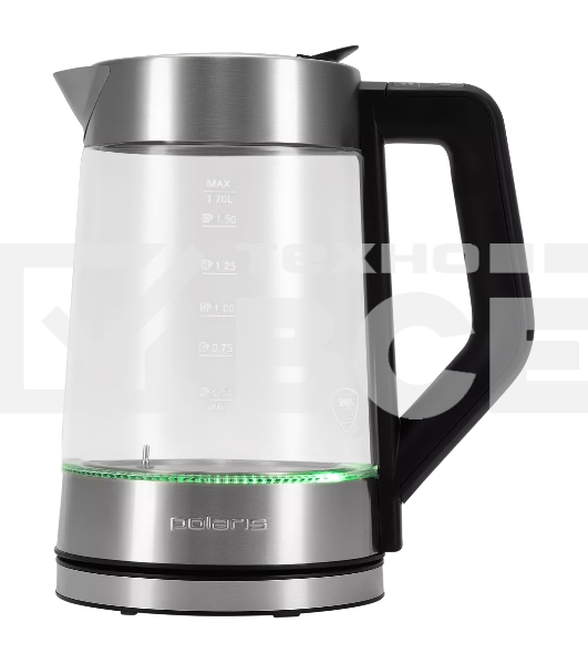 Чайник Polaris PWK-1725-СGLD серебристый матовый, 1.7 л, 2200 Вт