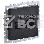 Розетка компьютерная двойная IEK BRITE РК10-2-БрЧ RJ45 кат.5E черный, фото 1