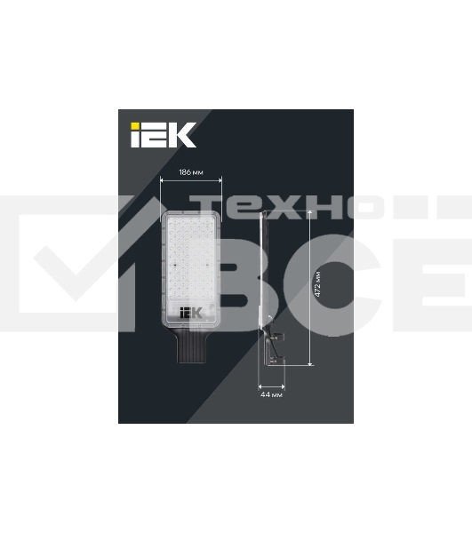 Светильник светодиодный IEK ДКУ 1011-150Ш 5000К IP65 консольный LT-DKU1-1011-150-50-K03
