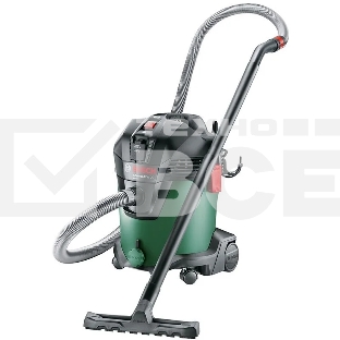 Строительный пылесос Bosch AdvancedVac20 зеленый, 300/1200 Вт, уборка сухая/влажная, пылесборник мешок/контейнер, 20 л