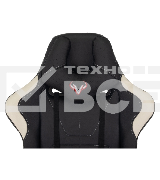 Кресло игровое Бюрократ VIKING 5 AERO WHITE черный/белый искусственная кожа