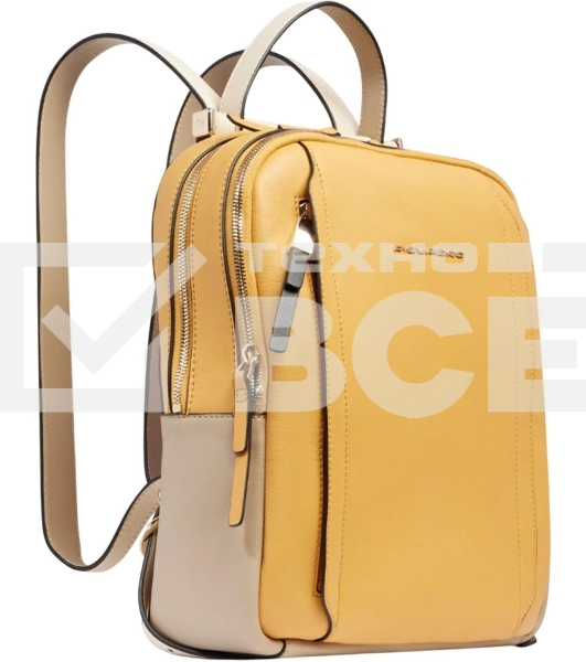 Рюкзак женский Piquadro Circle CA5566W92/GBE шафрановый/бежевый кожа