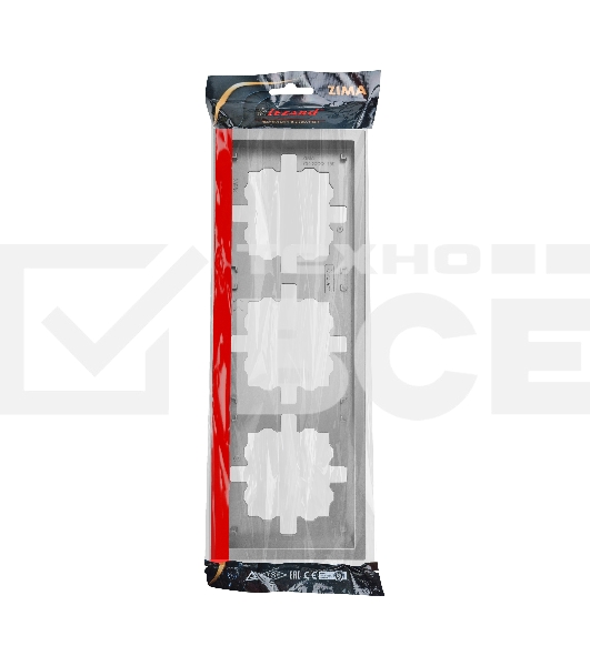 Рамка 3-мест. горизонт. ZIMA серый матовый LEZARD 704-7400-148