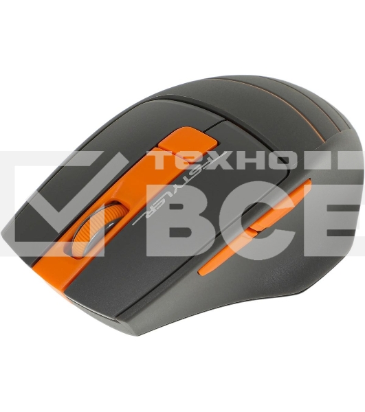 Мышь беспроводная A4Tech Fstyler FG30S серый/оранжевый, 2000 dpi, радиоканал, USB, кнопки - 6