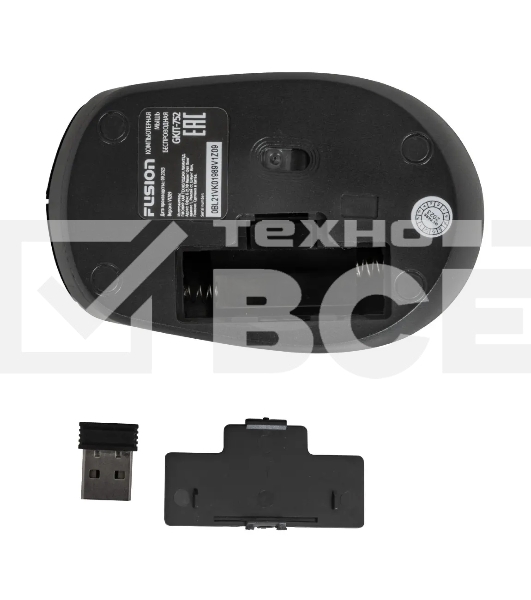 Комплект клавиатура+мышь Fusion GKIT-752 беспроводной, USB, 1000 DPI, чёрный