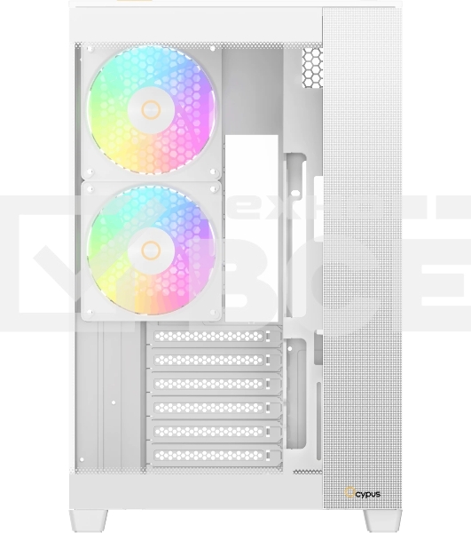 Корпус Ocypus Delta C74 ARGB White, Midi-Tower, белый, 2 x 120 мм