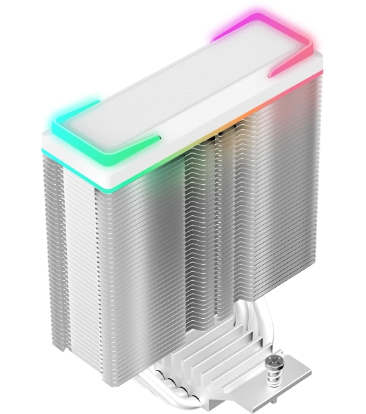 Кулер для процессора Ocypus Delta A40 SE WH Dual Fan ARGB, 2x120mm ARGB FAN, Top ARGB Panel, 4 HEAT PIPES, 4-PIN PWM, 800-1800 RPM, 31DBA, HYDRO BEARING, LGA115X/1200/1700/18XX, AM4/AM5