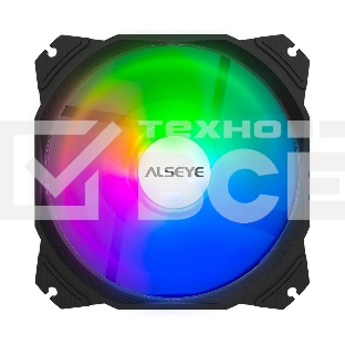 Вентилятор для корпуса Alseye M120-PB-A черный, 120 мм, 1700 об/мин, 35.8 дБ, 4 pin