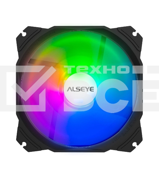 Вентилятор для корпуса Alseye M120-PB-A черный, 120 мм, 1700 об/мин, 35.8 дБ, 4 pin