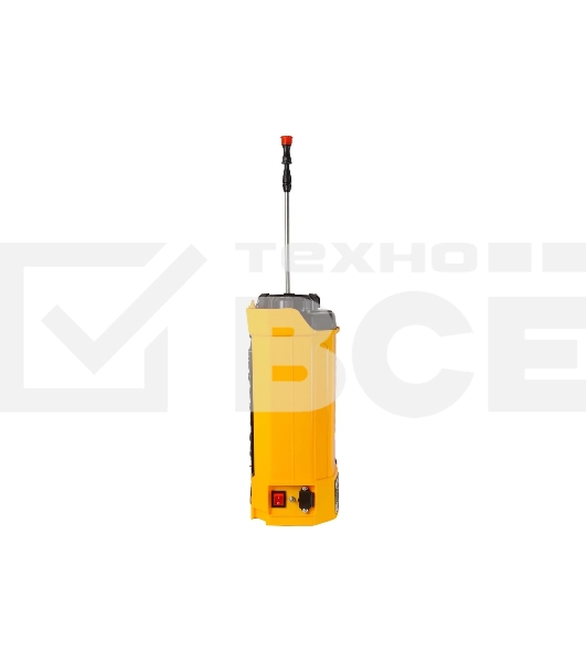 Опрыскиватель аккумуляторный Huter SP-12AC, аккумуляторный, ранцевый, 12л, желтый/черный