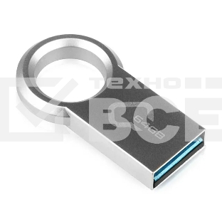 Флеш диск QUMO 64GB Ring USB 3.0 цвет корпуса металлик(QM64GUD3-Ring)