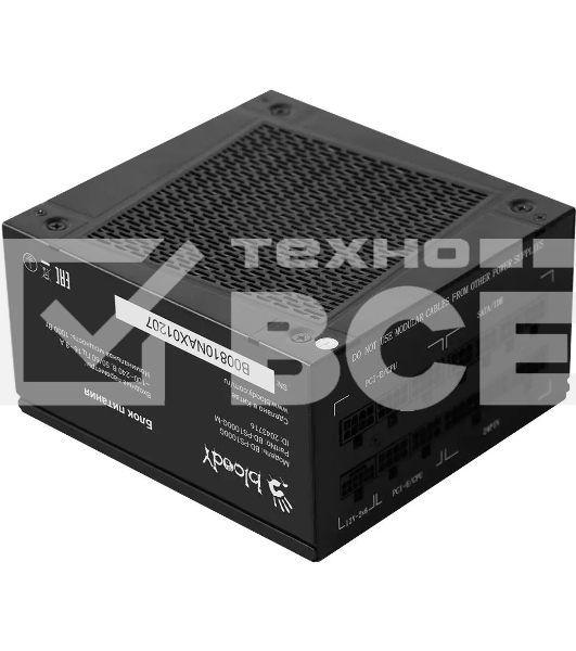 Блок питания Bloody BD-PS1250P, 1250 Вт, 80 PLUS Platinum, 140мм, модульный, черный