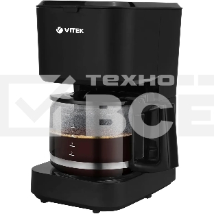 Кофеварка капельная Vitek VT-8386 черный, исп. кофе - молотый, 0,75 л, 630 Вт