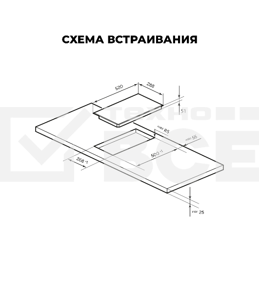 Электрическая варочная панель LEX EVH 320A BL Hi-Light, независимая, черный